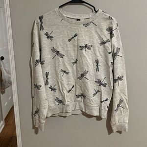 H&M long sleeve dragonfly top